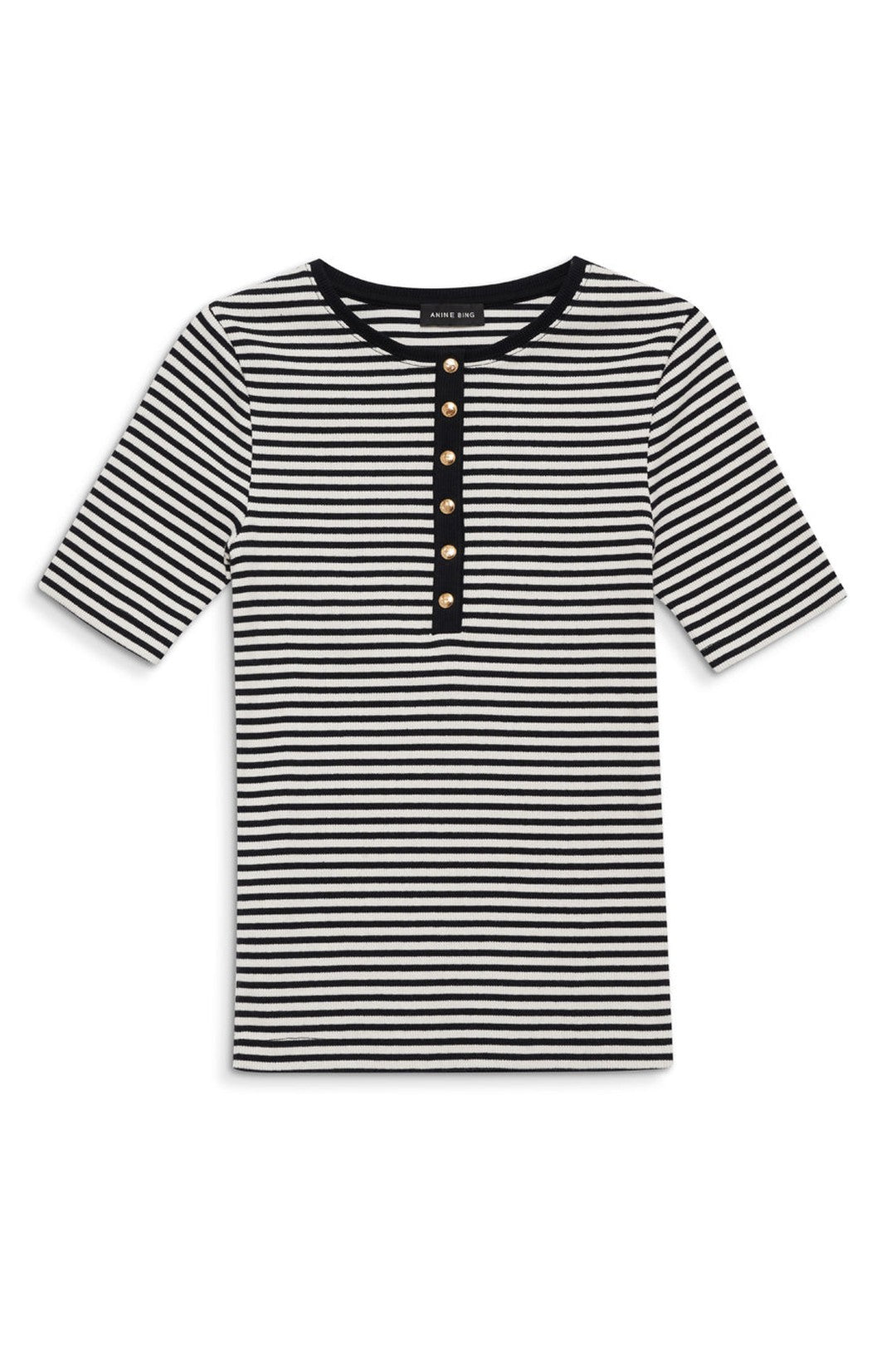 Alessia tee , cream & stripe
