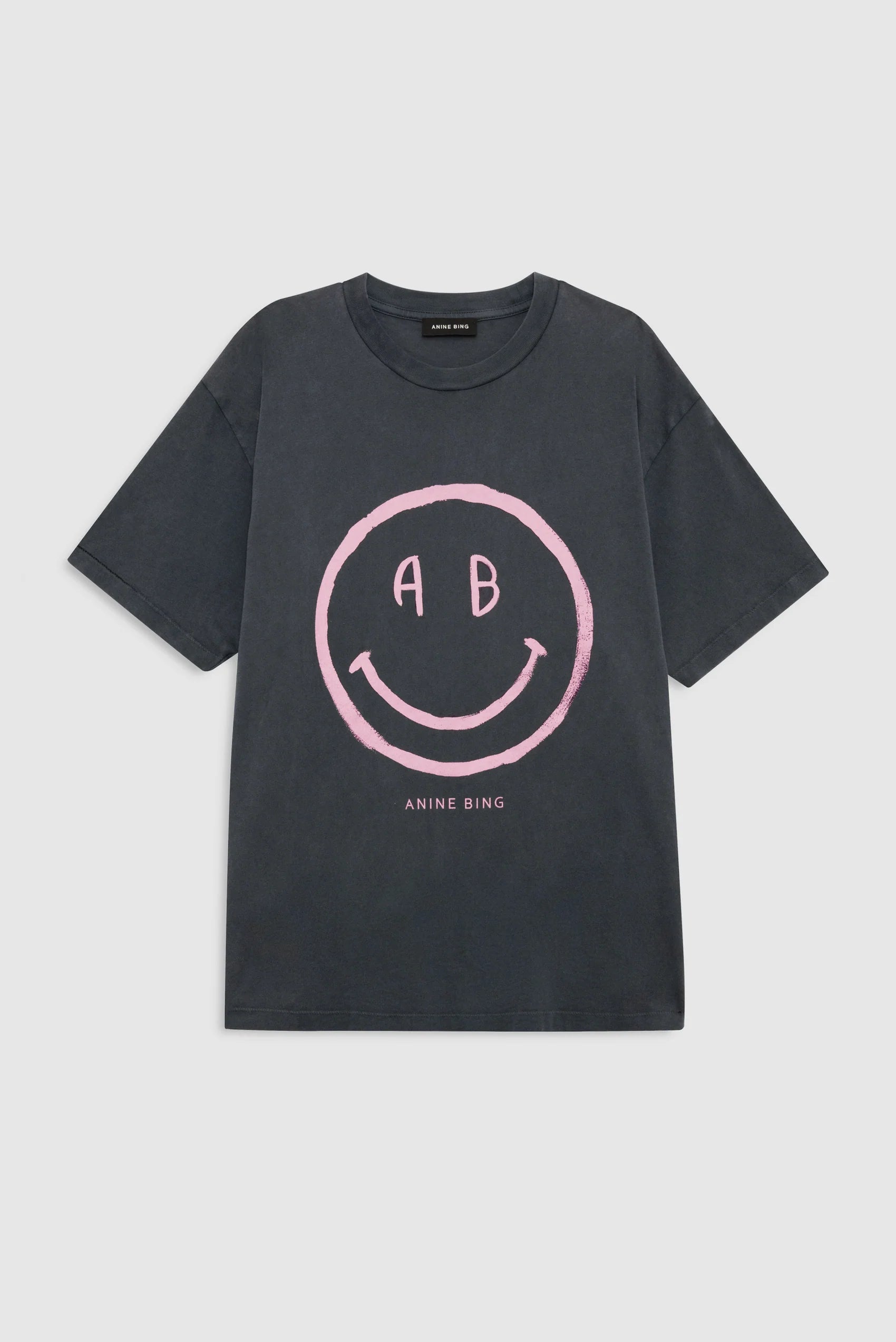 Cade tee smiley, washed grey