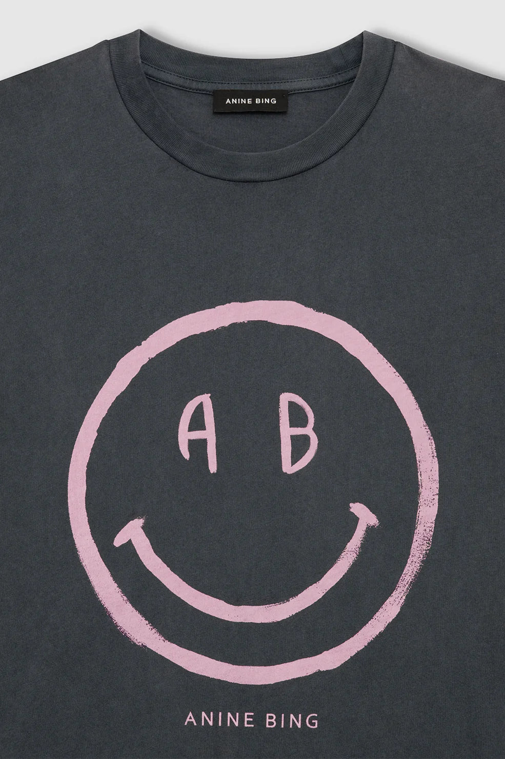 Cade tee smiley, washed grey