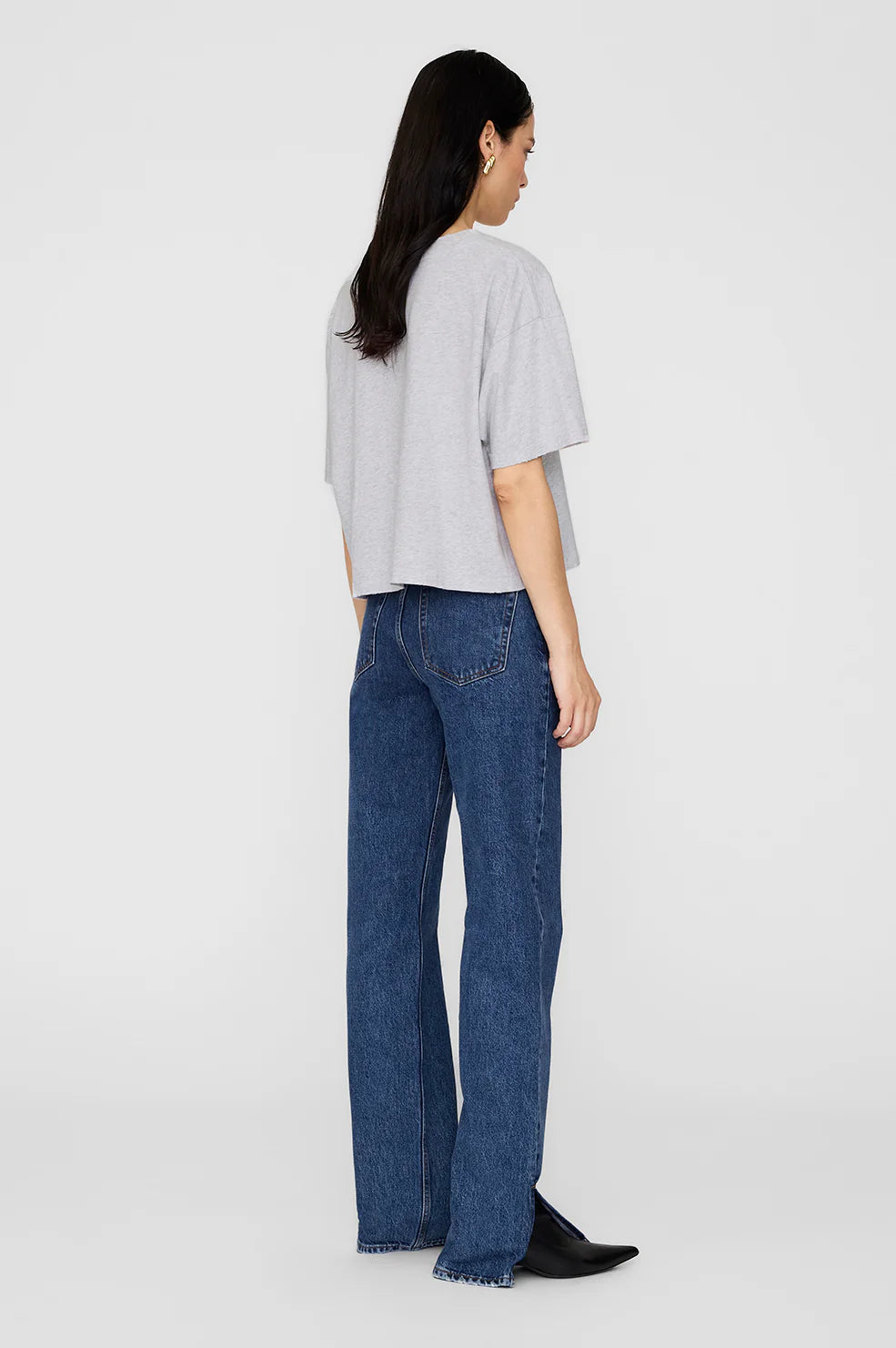 Johnny cropped tee, grey