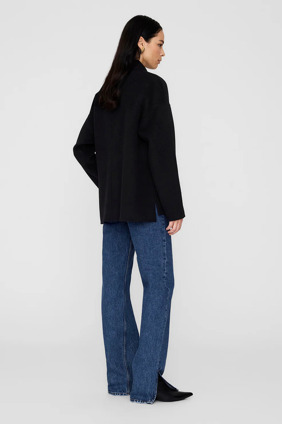 Luca jacket, Black cashmere blend
