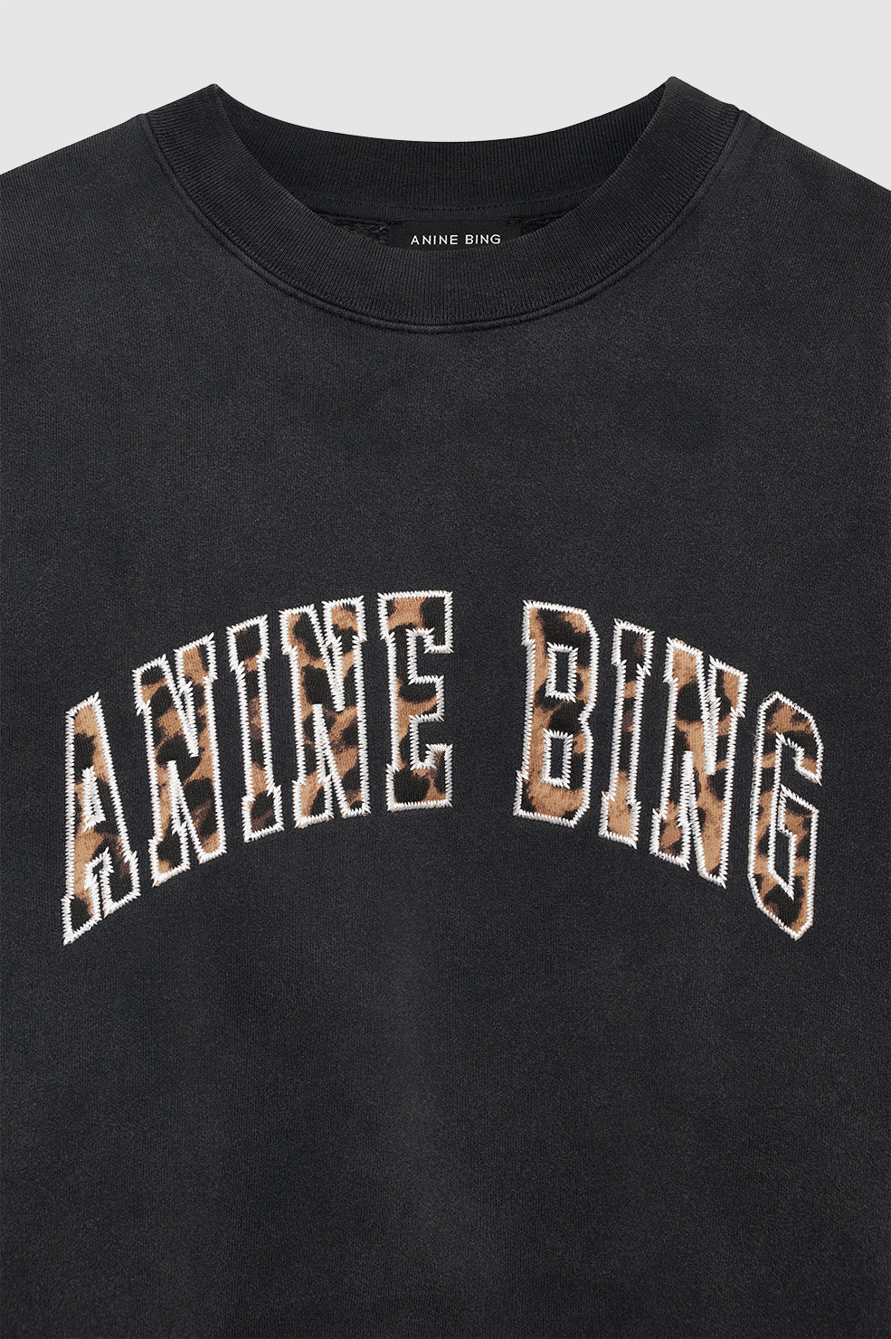 Miles Sweatshirt Anine bing leopard, washed black