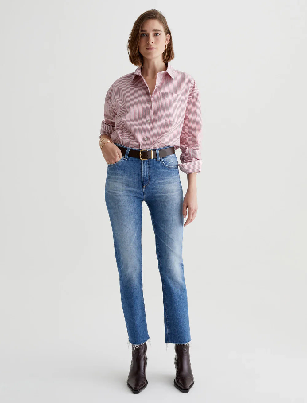 Saige crop high rise straight, 18 years providence