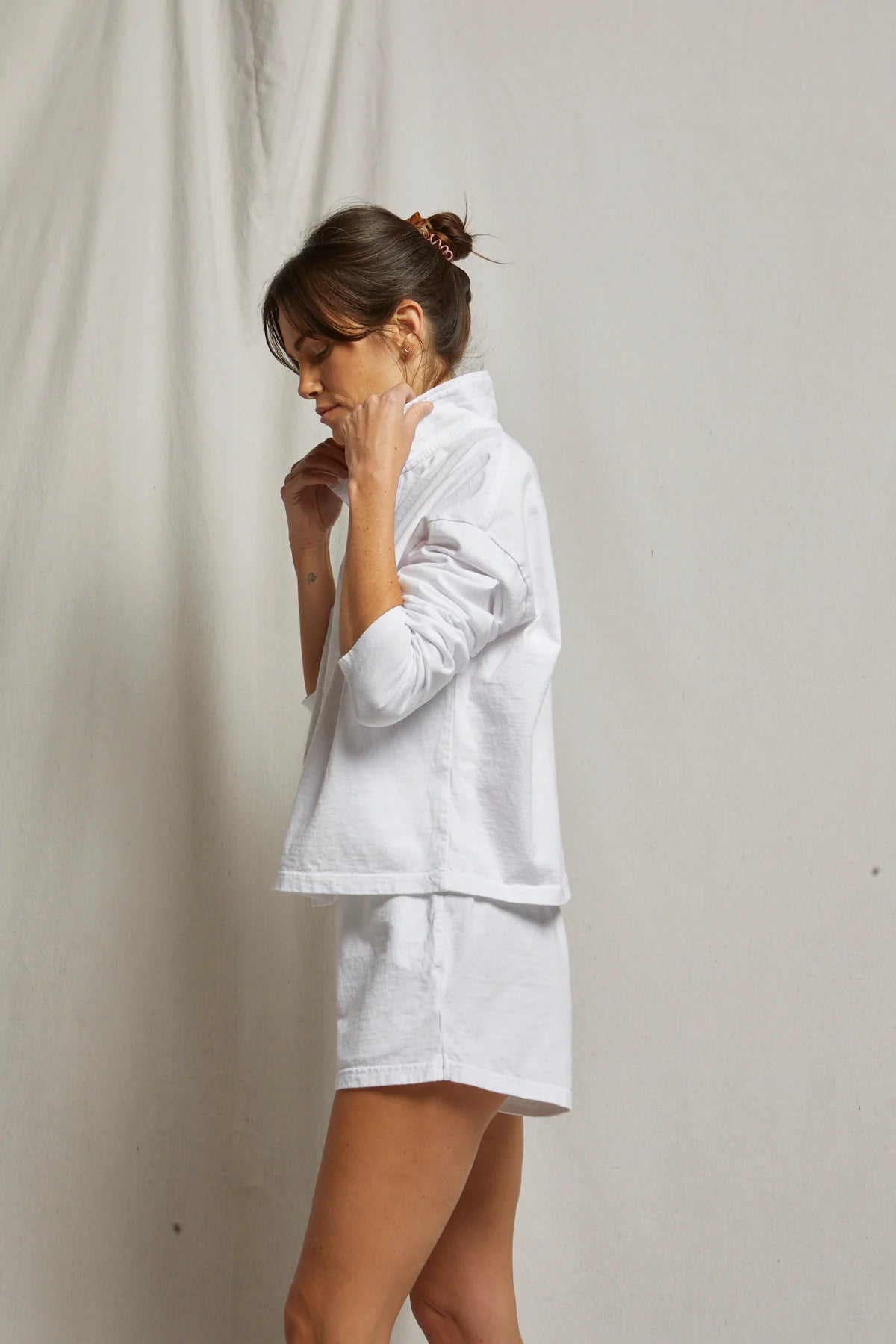 Alison tenessee jersey collared shirt, White