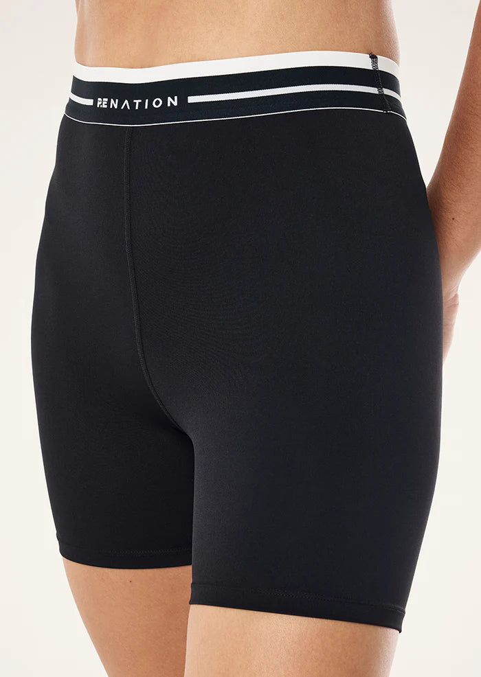 Avant 5" bike short, black & whisper white