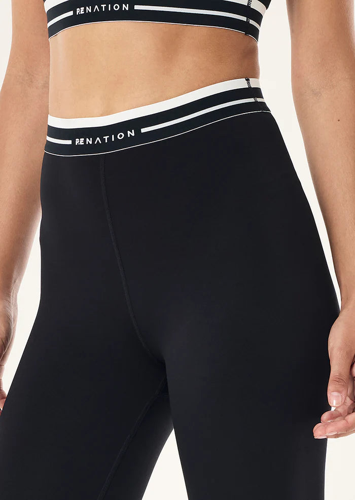 Avant full length legging, black & whisper white