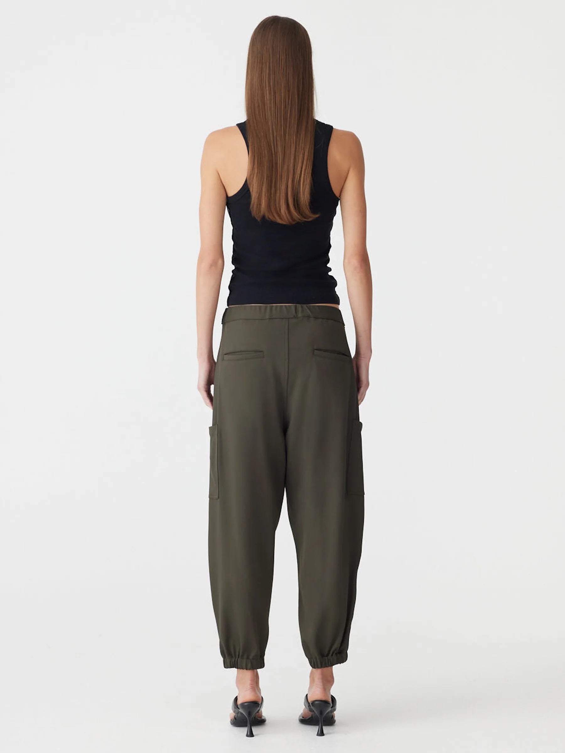 Stretch twill cargo pant, olive