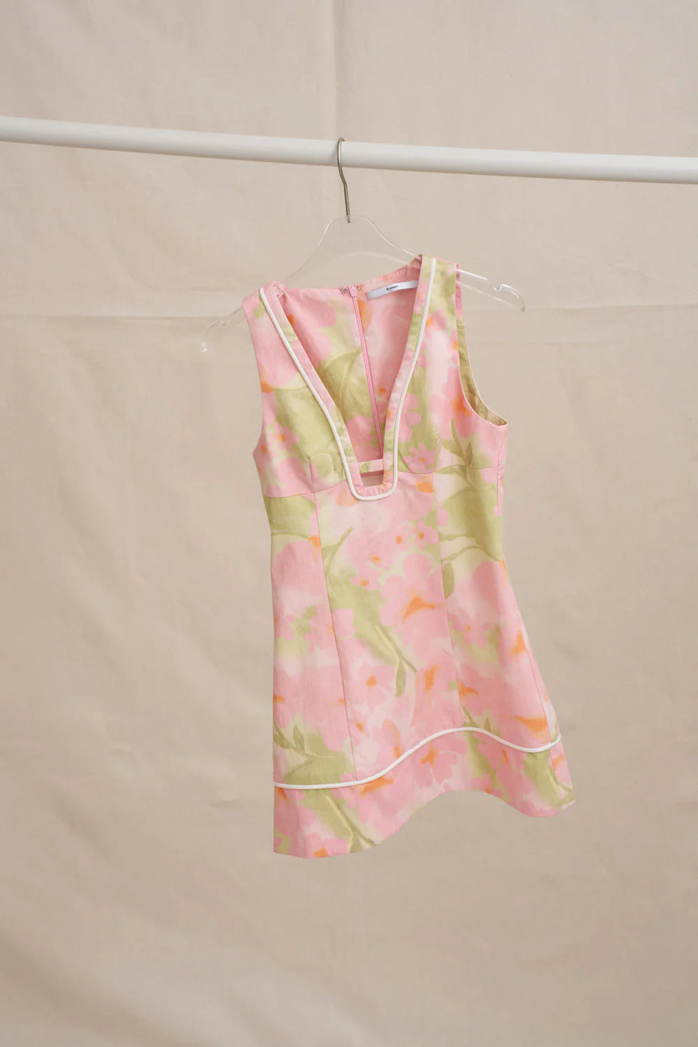 Azalia floral v front mini dress, sorbet floral