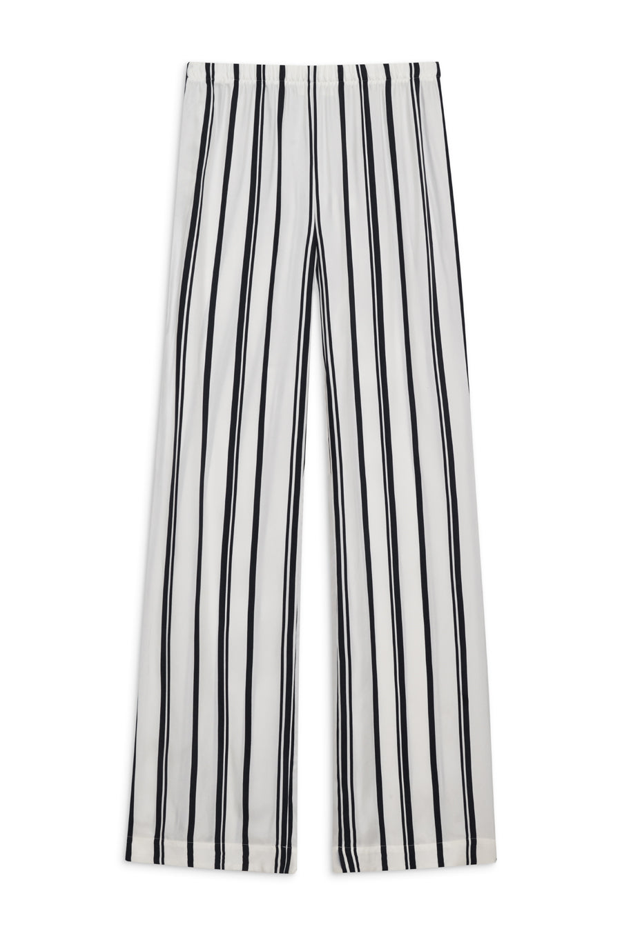 Elain pant, ivory & black monogram stripe