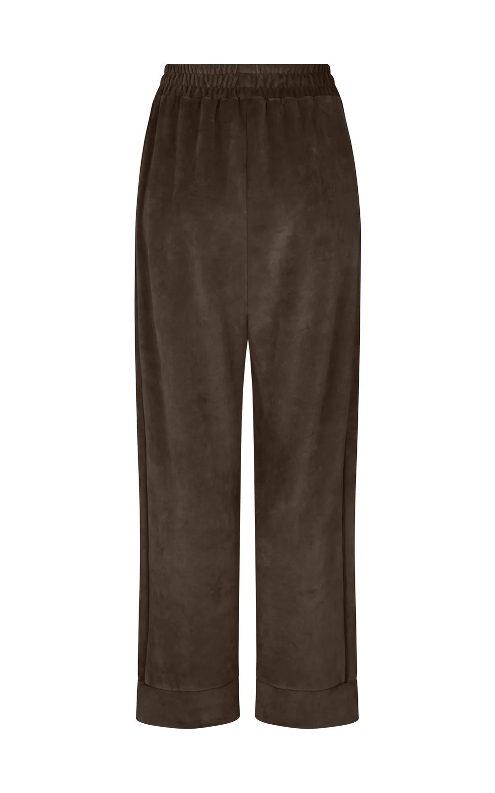 Velour piping pant, chocolate