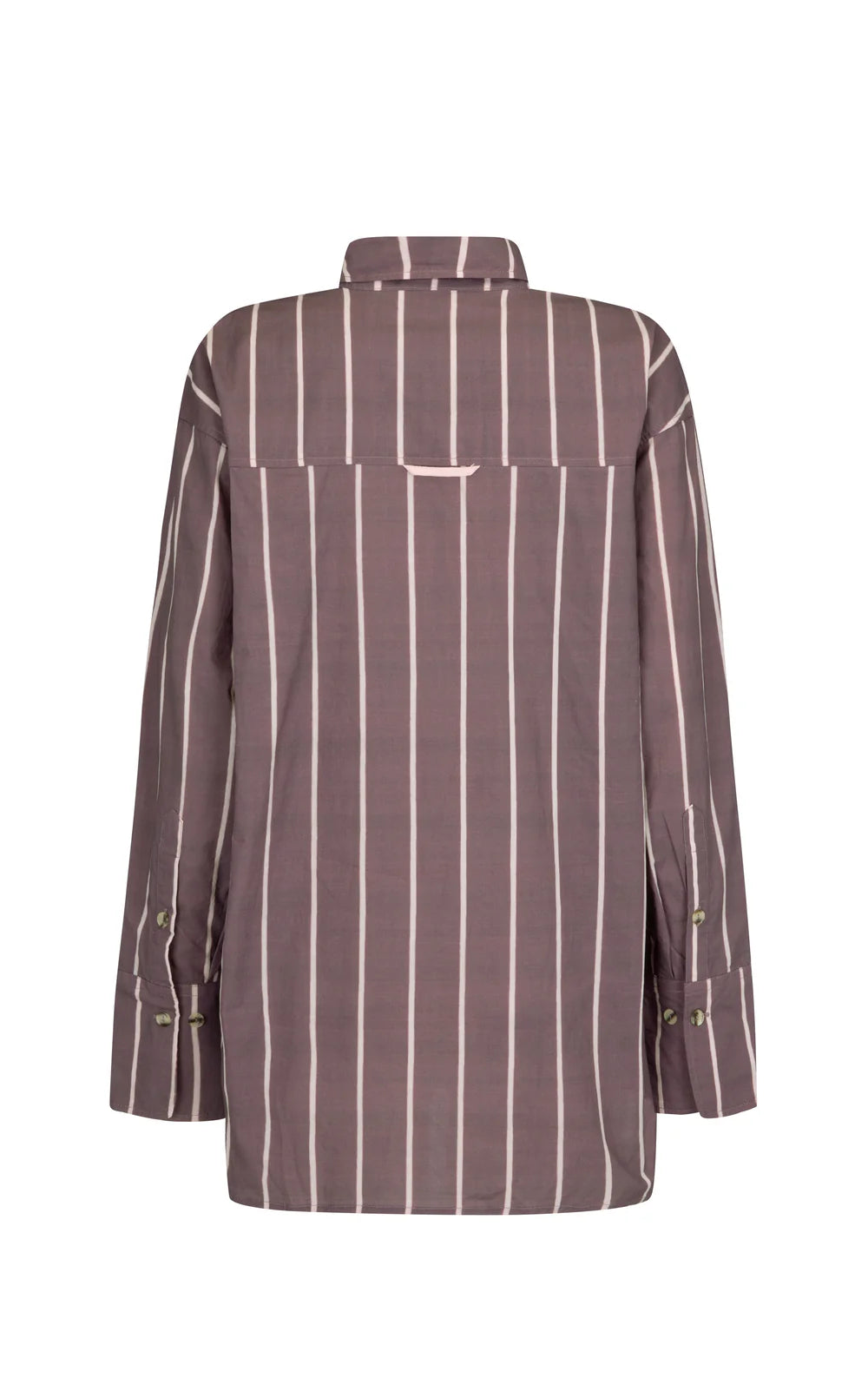 alpine cotton stripe shirt, red wine
