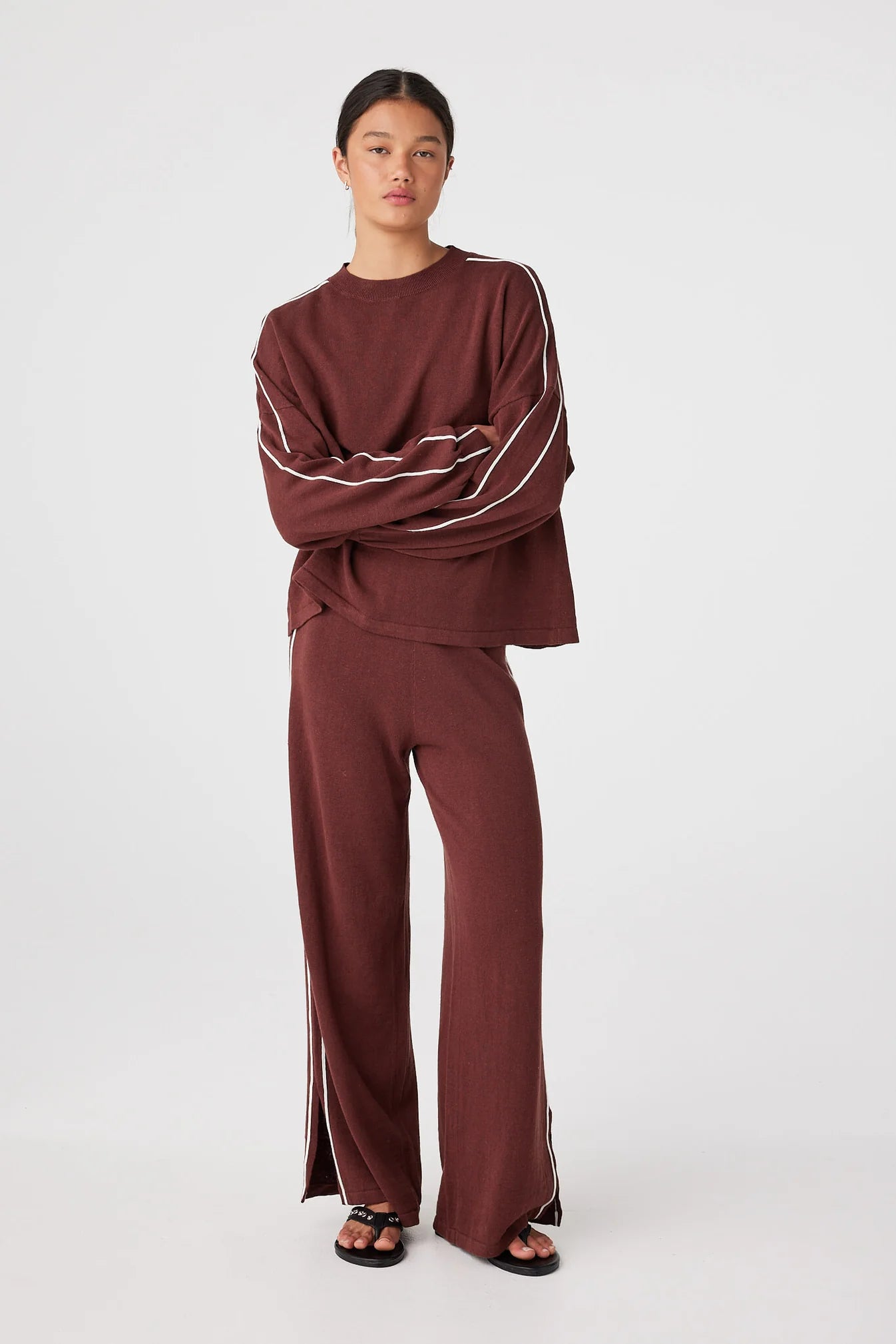 Pippa pant 2.0, merlot/cream