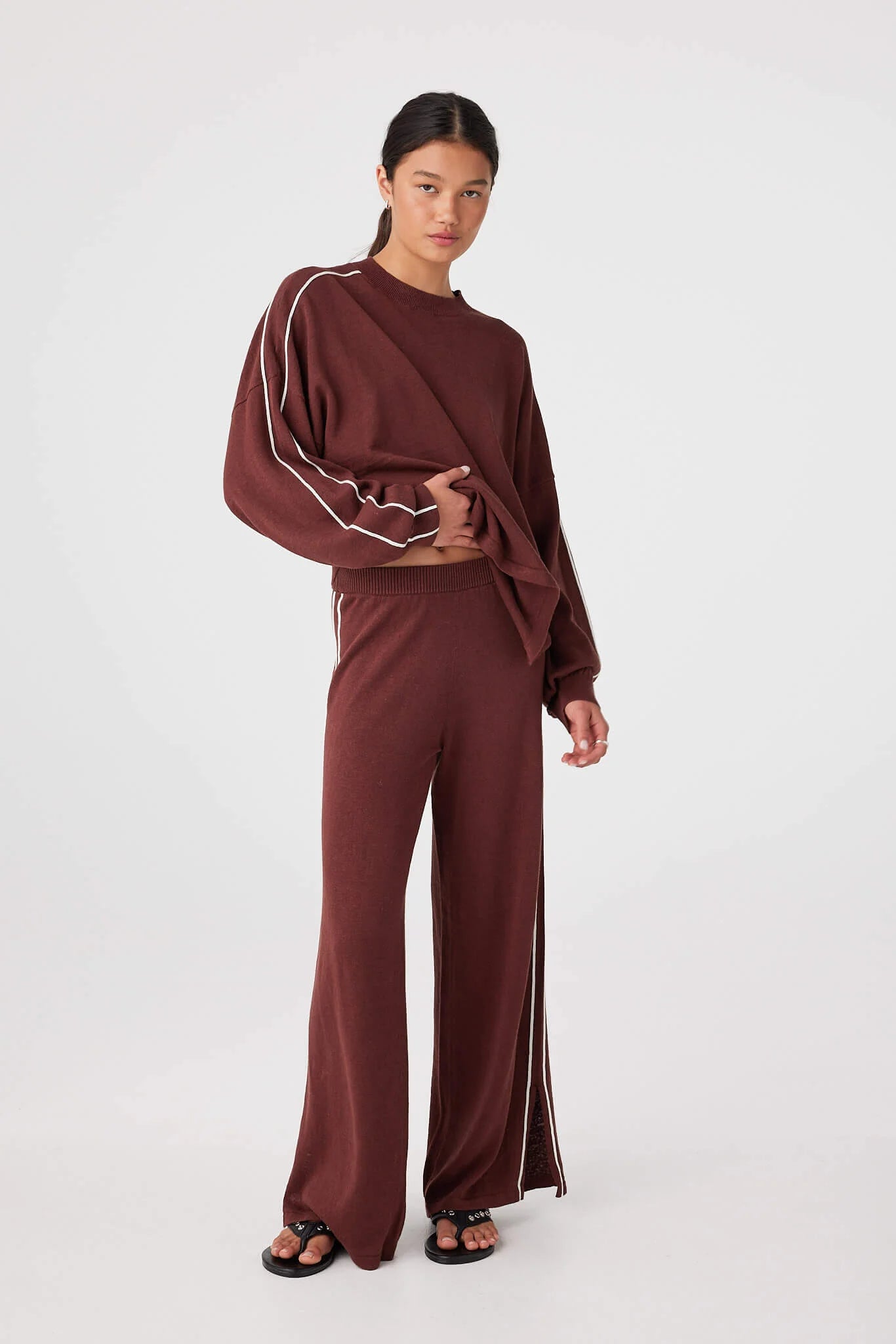 Pippa pant 2.0, merlot/cream
