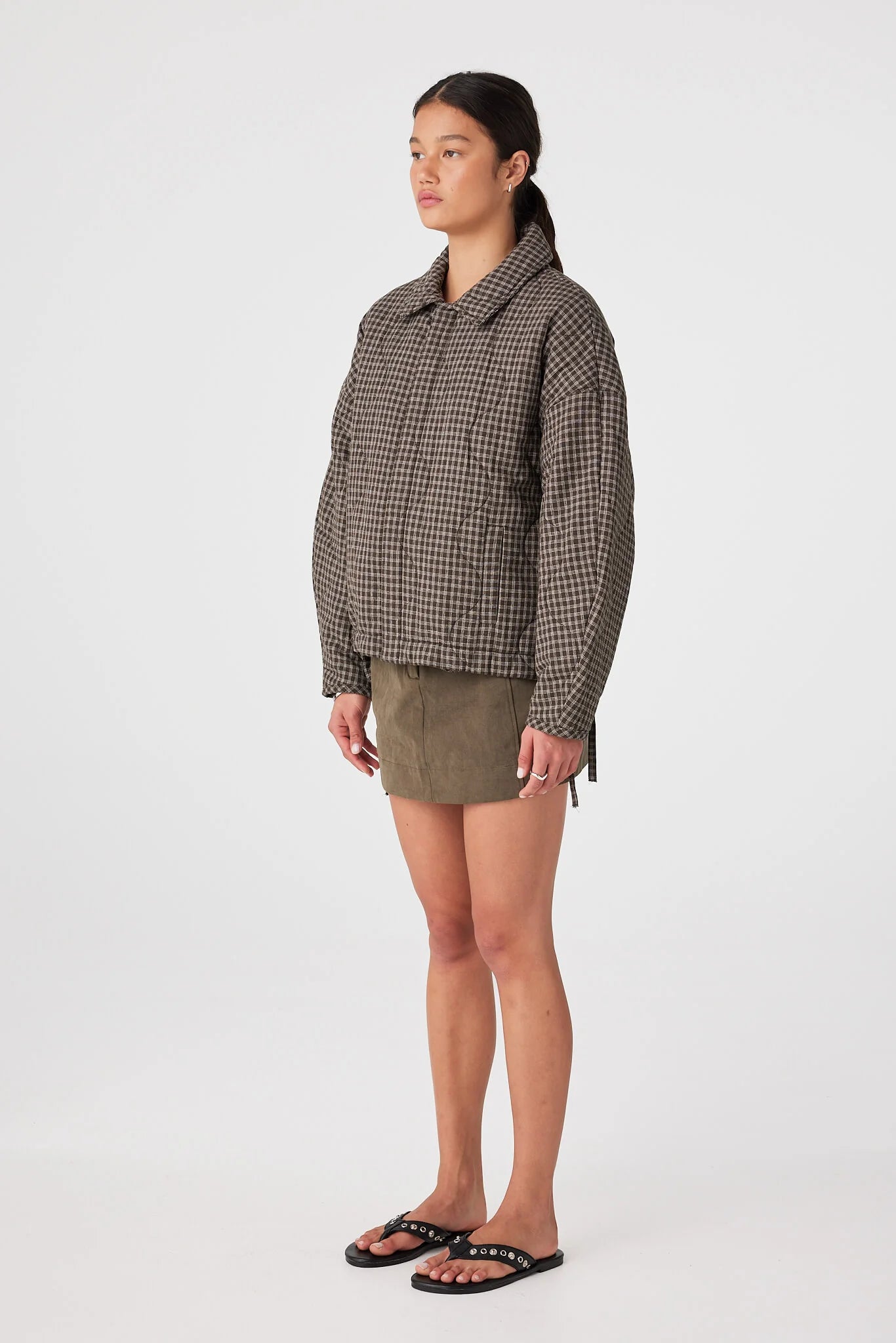 Matteo jacket, espresso check