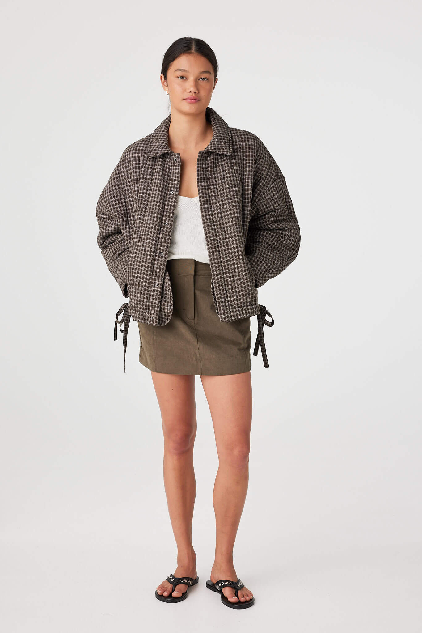 Matteo jacket, espresso check