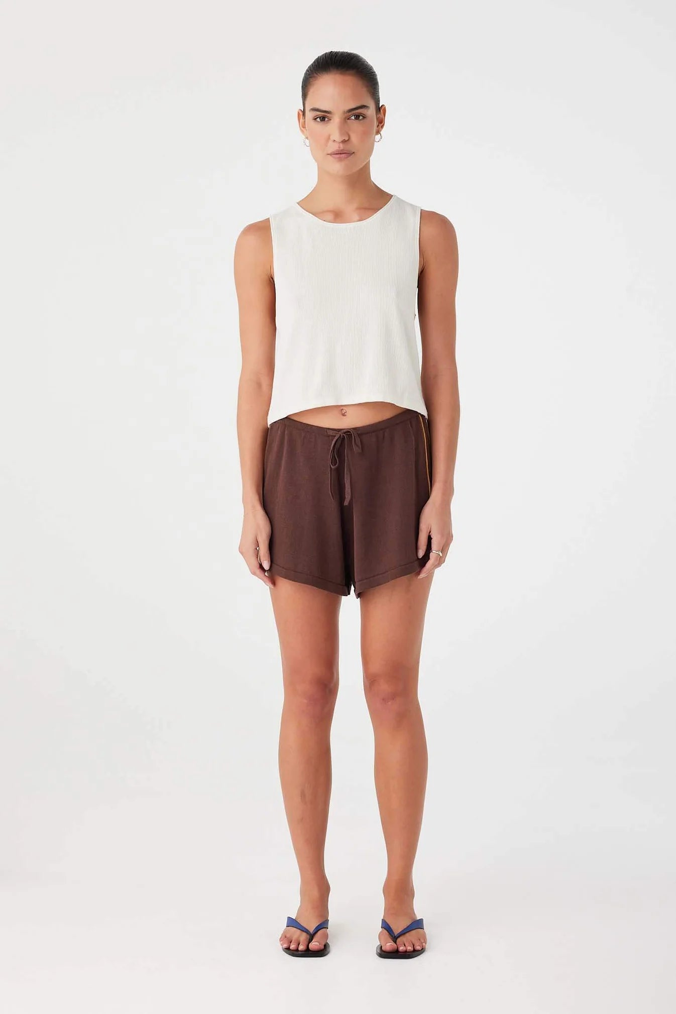 Pippa drawstring short, espresso