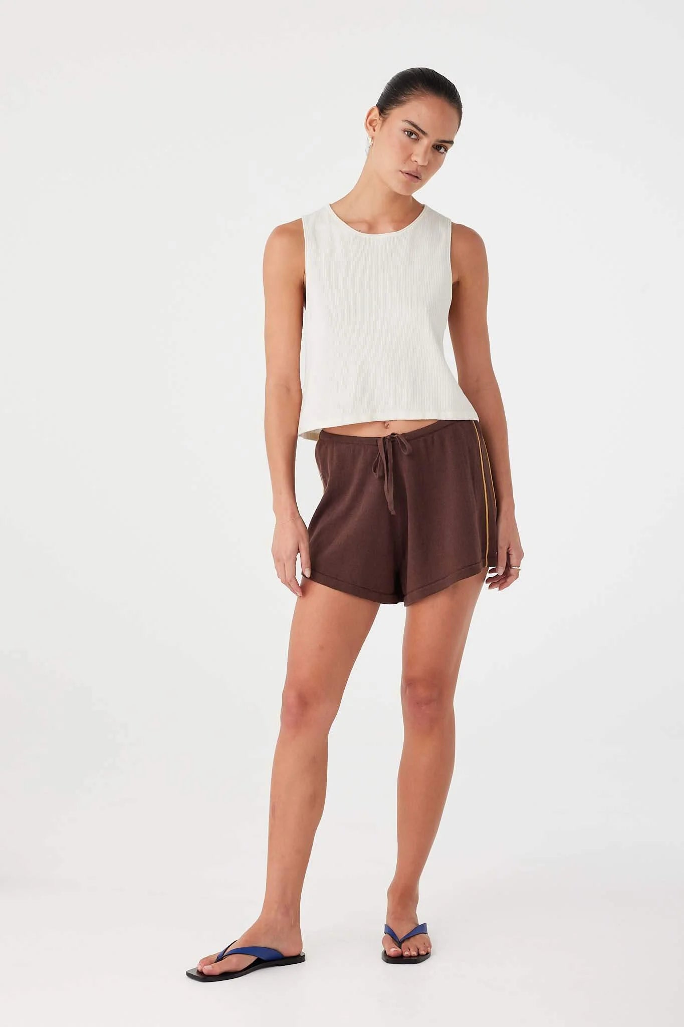Pippa drawstring short, espresso