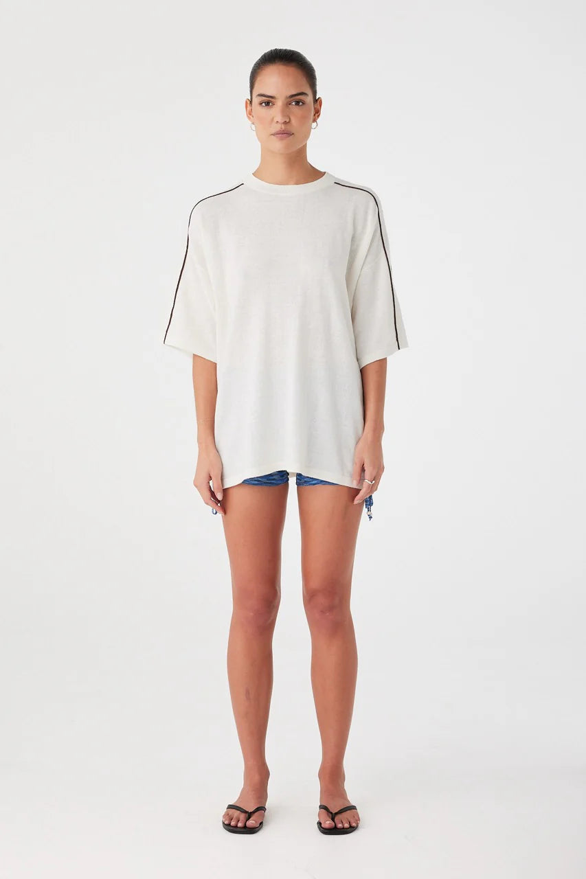 Pippa oversized tee, cream