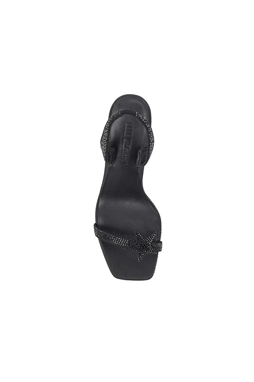 Astrid heel, black satin