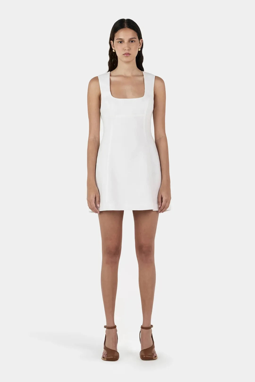 Bonython linen mini dress, Ivory
