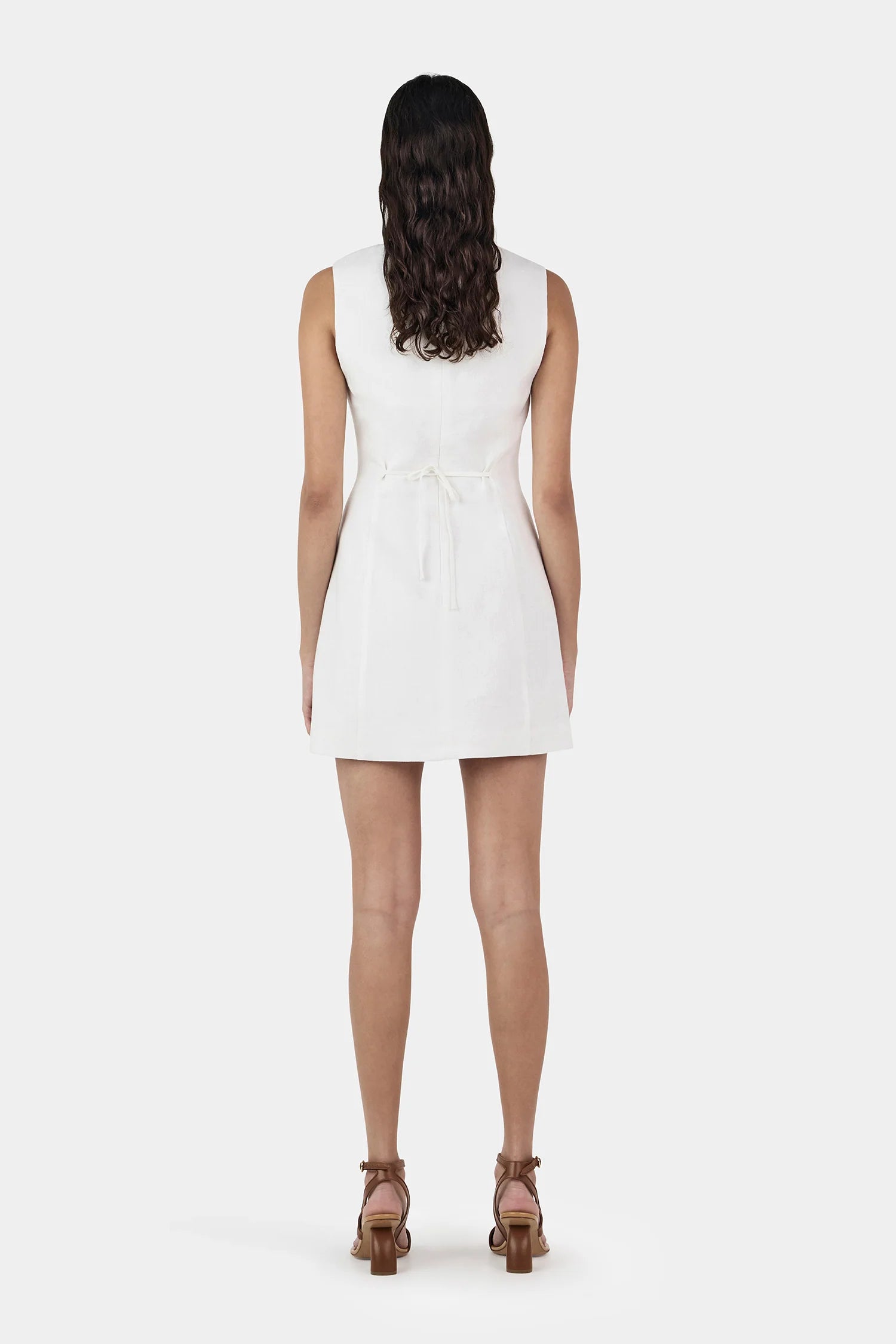 Bonython linen mini dress, Ivory