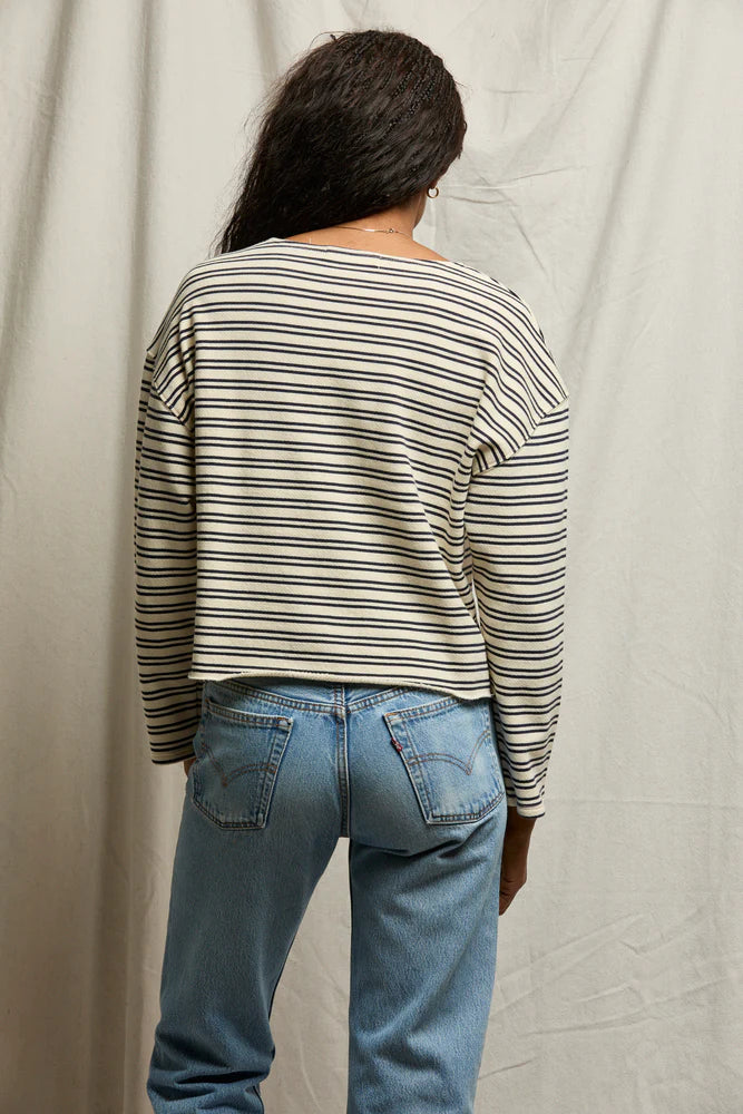 Briana stripe Long sleeve, Navy stripe
