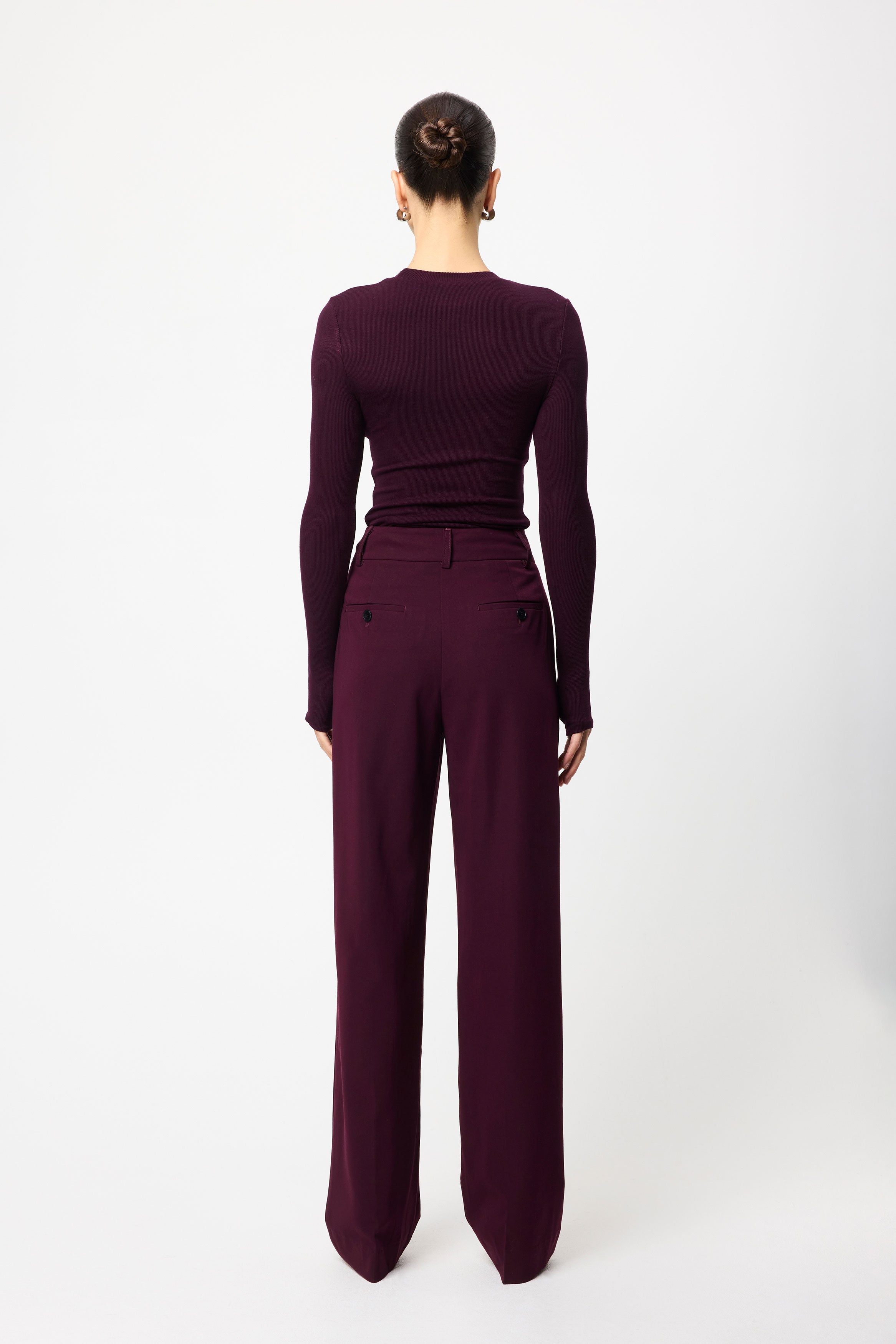 boston straight leg pant, cherry lacquer