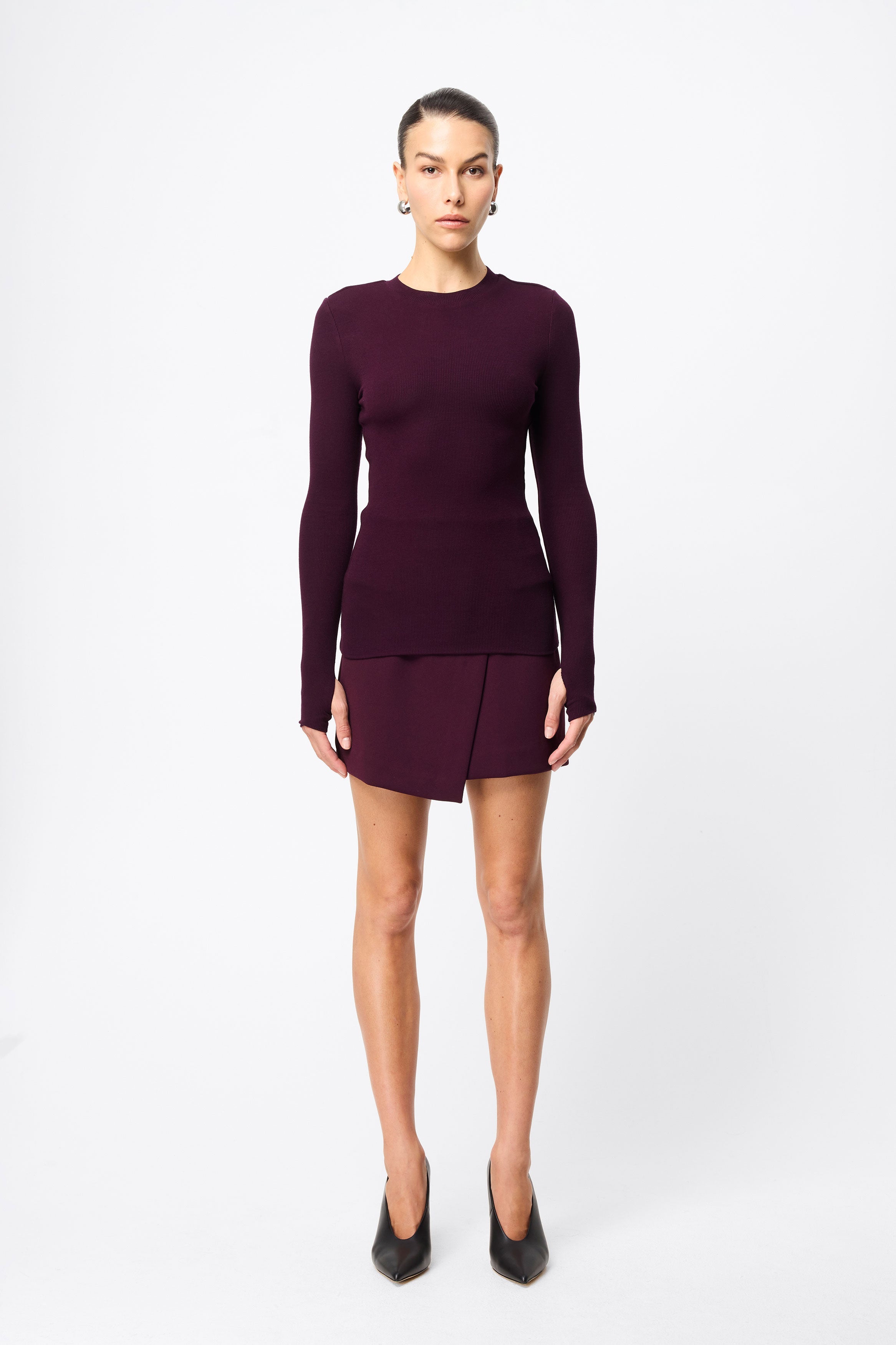 brooklyn top, cherry lacquer