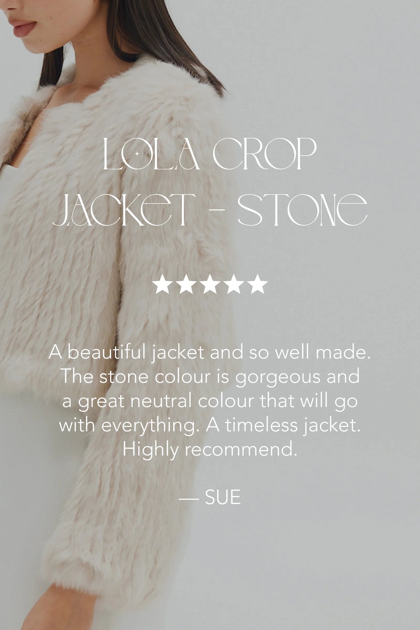 Lola Crop Jacket, Stone
