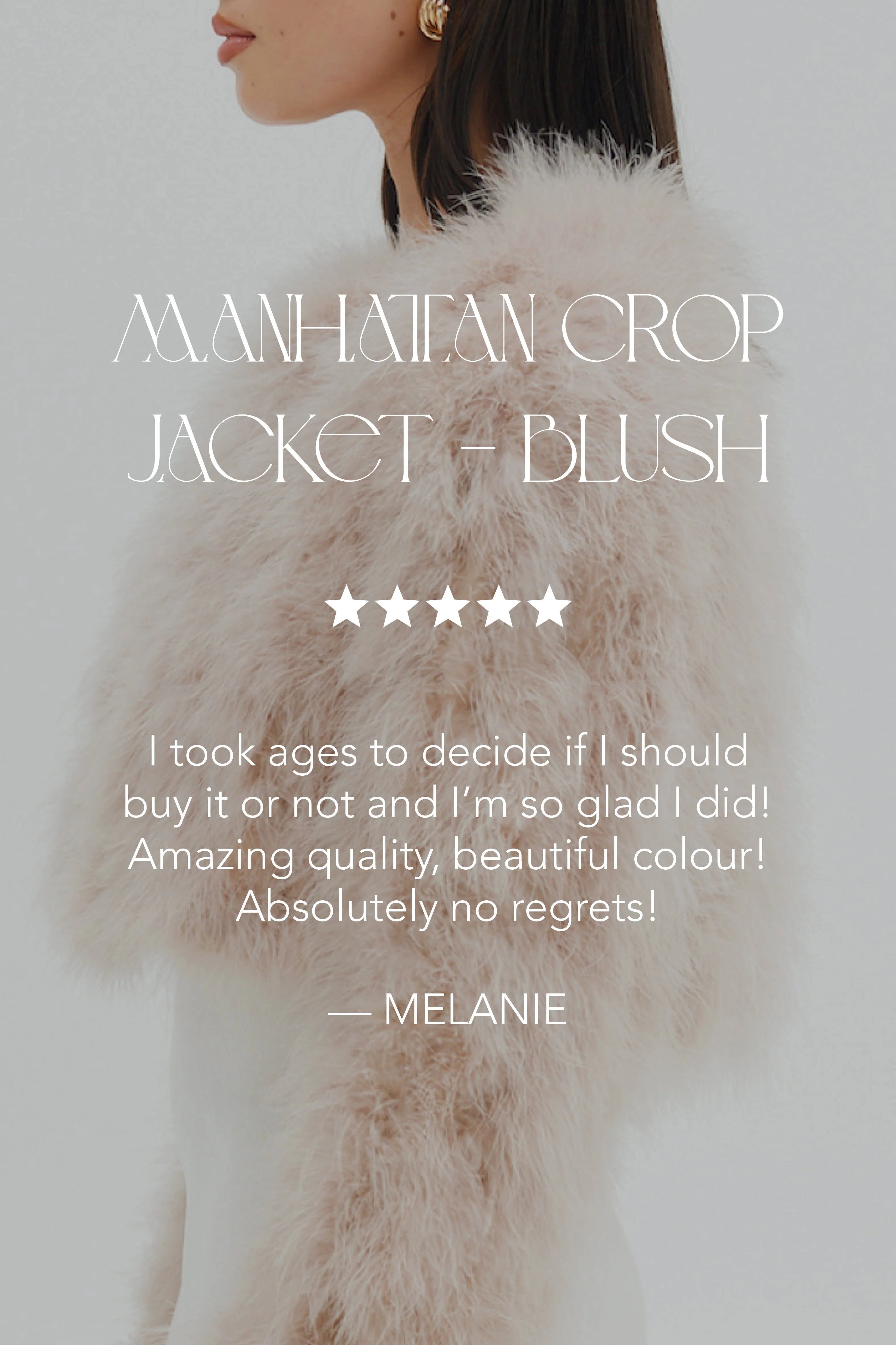 Manhattan crop jacket, blush