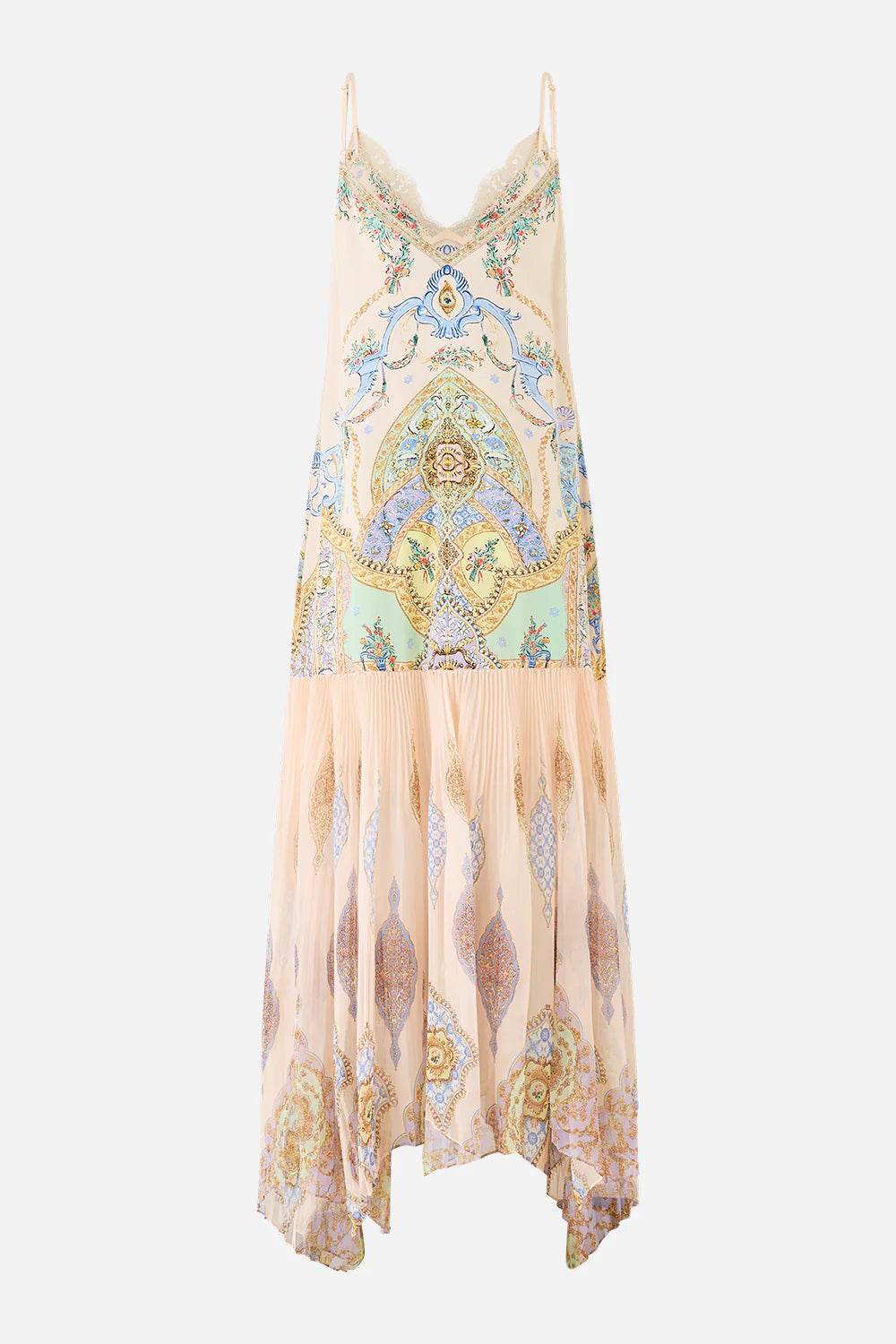 minimal slip with pleated chiffon skirt, East of istanbul