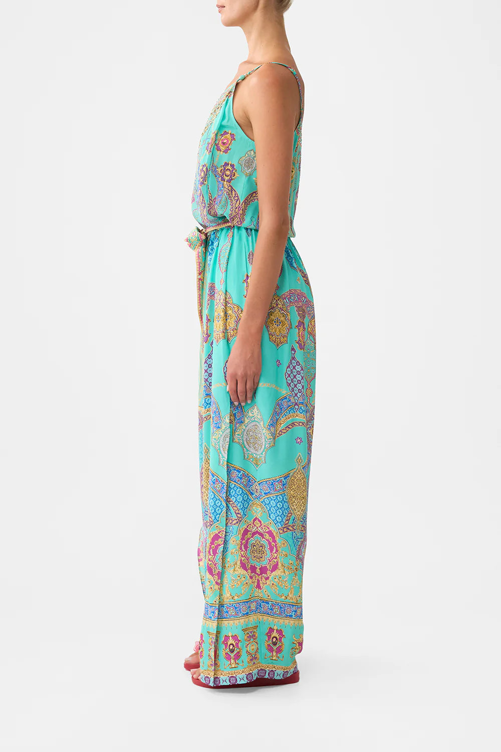 Shoestring strap jumpsuit, The concubine’s corridor