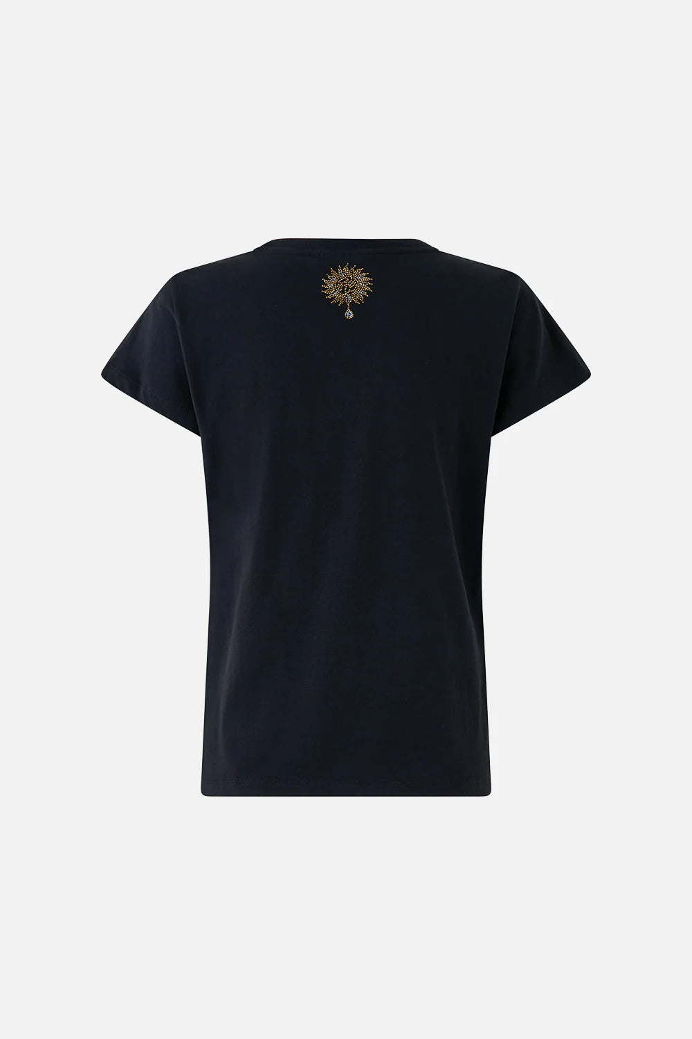 Slim fit round neck tshirt, feline folklore