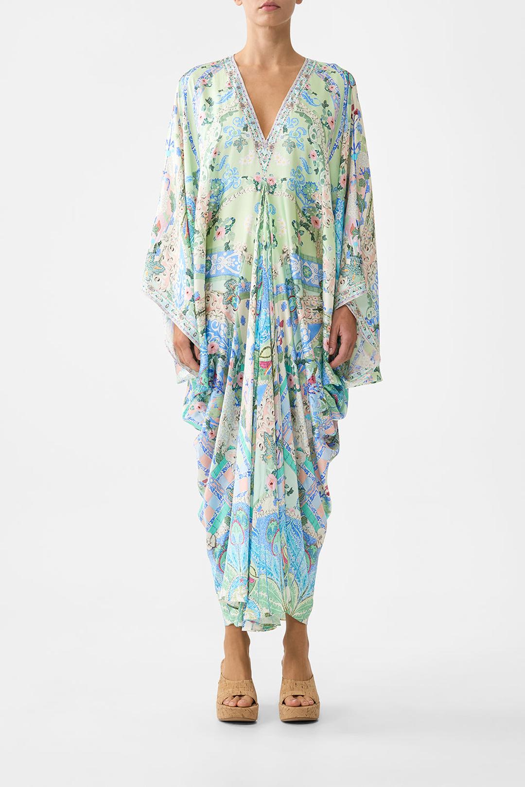 T shape long kaftan, midsummer mosaics