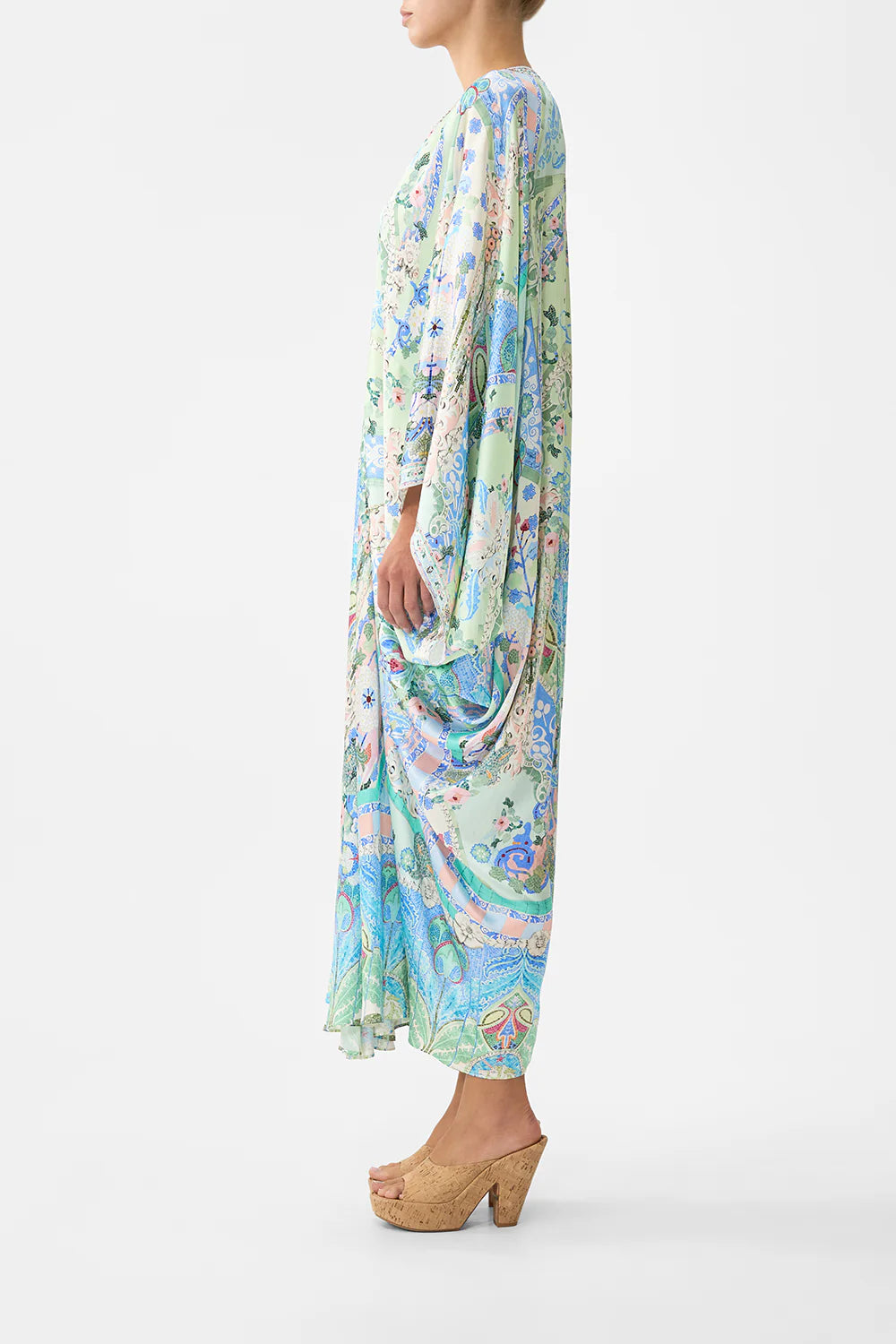 T shape long kaftan, midsummer mosaics