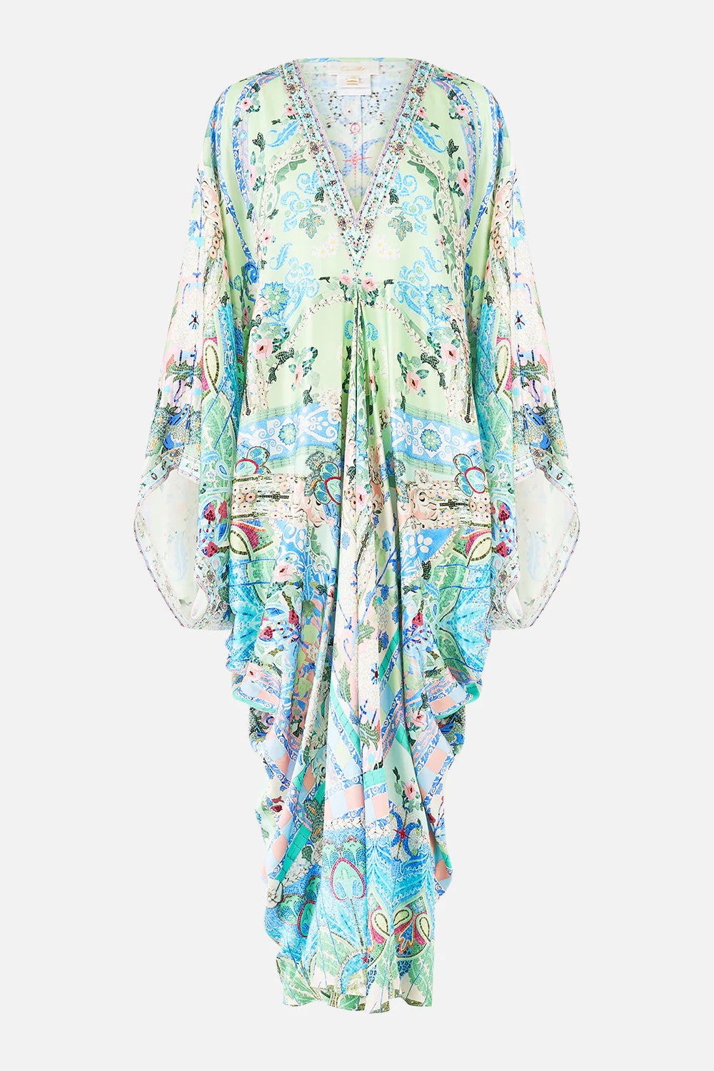 T shape long kaftan, midsummer mosaics