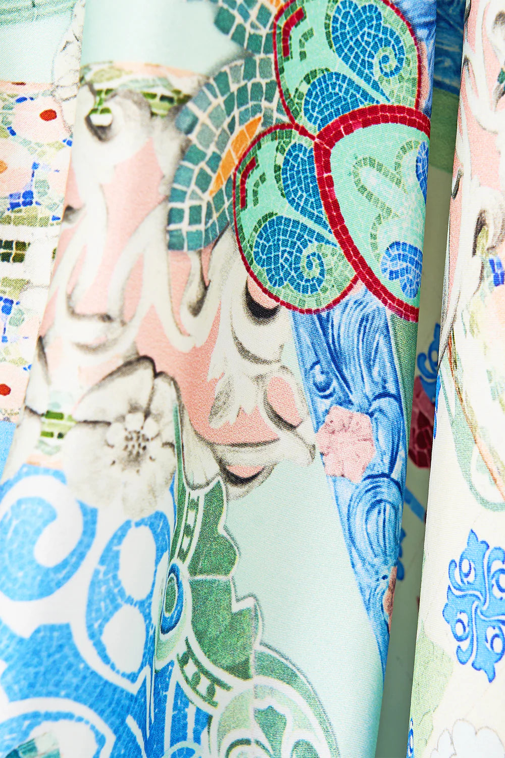 T shape long kaftan, midsummer mosaics