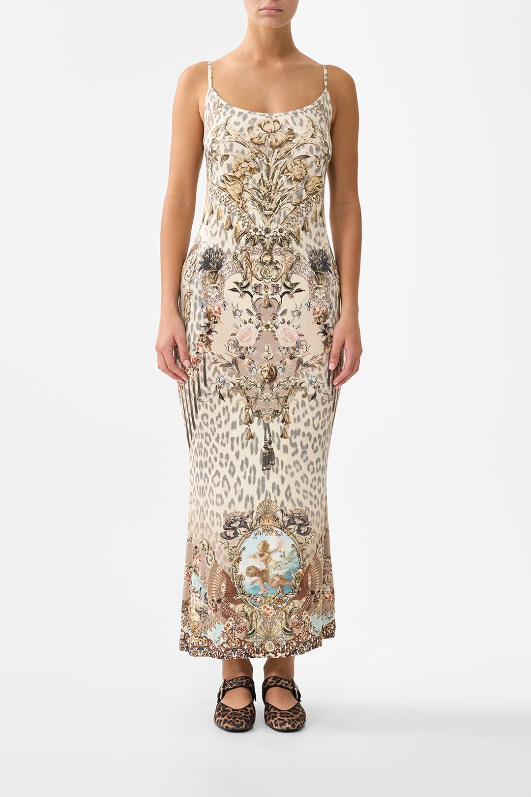 Jersey strappy dress, aranjuez animalia