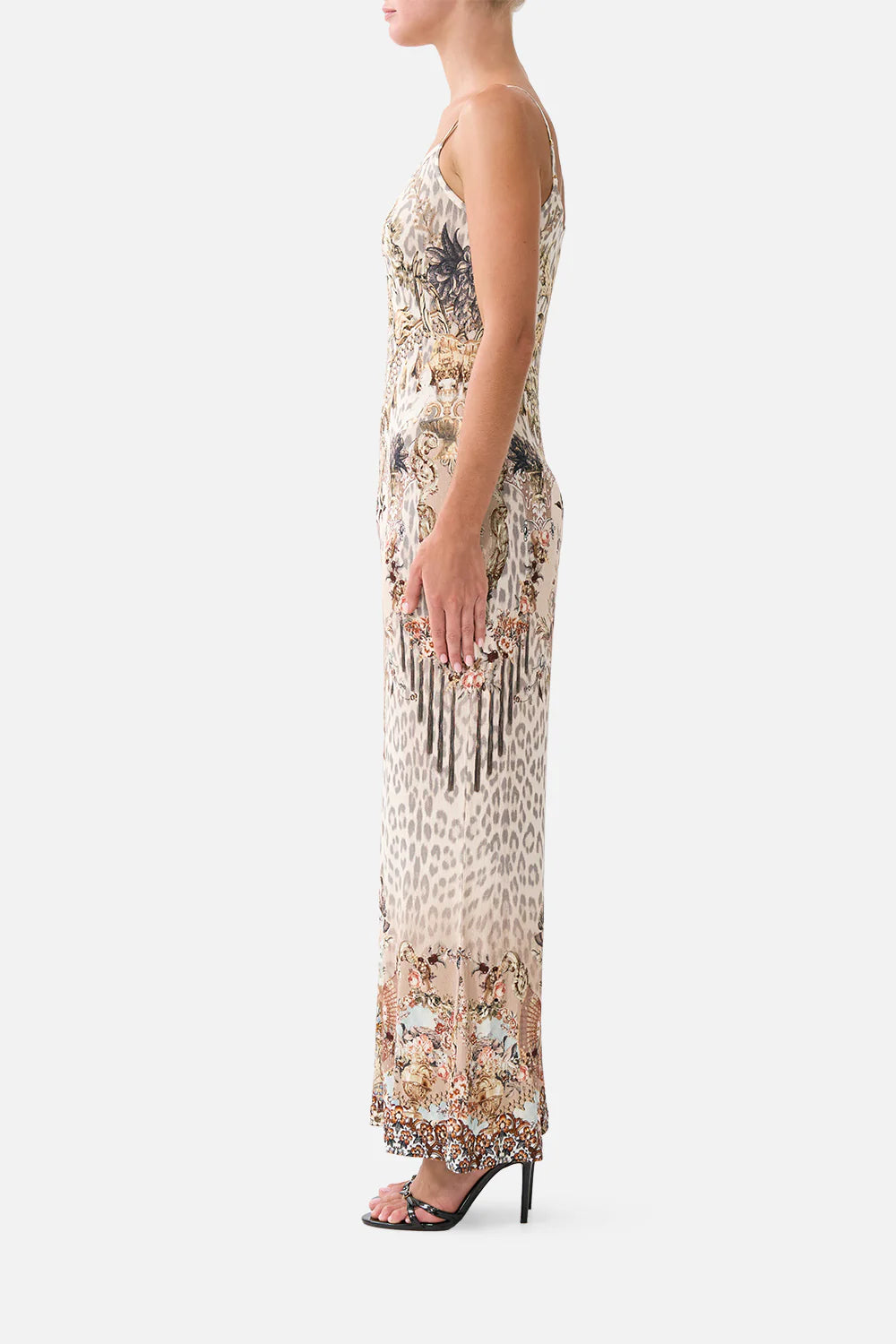 Jersey strappy dress, aranjuez animalia