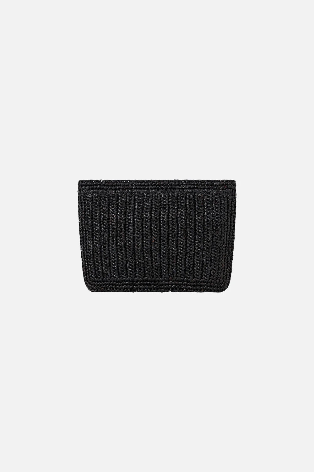 Raffia clutch with charms