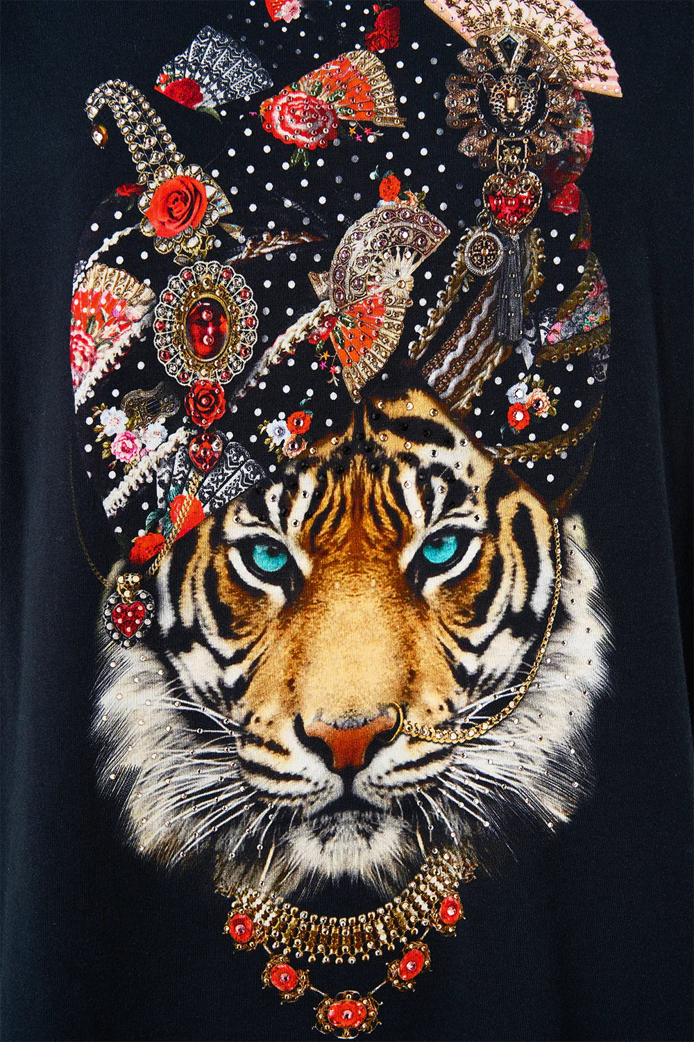 oversized tee with lace trim, Daughters of duende