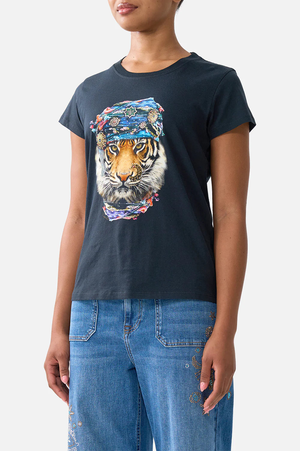 slim fit round neck t-shirt, Amulets and alchemy