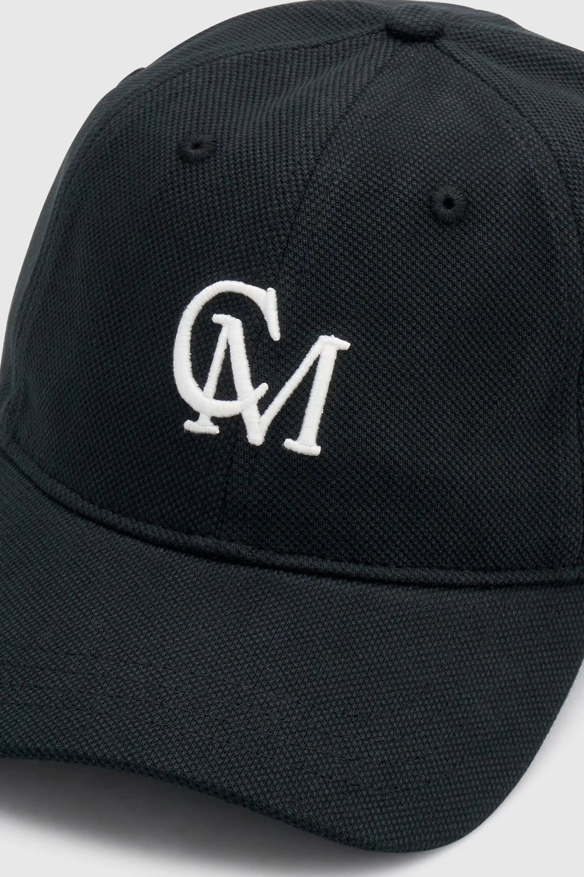 Isolde embroidered logo cap, black/white