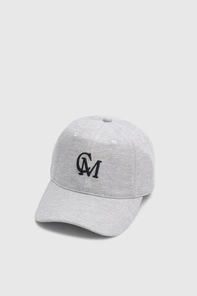 Isolde embroidered logo cap, grey marle/white