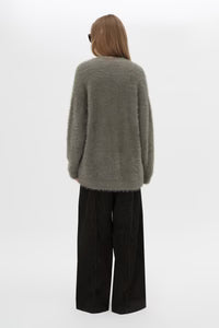 Martine knit cardigan, smokey grey