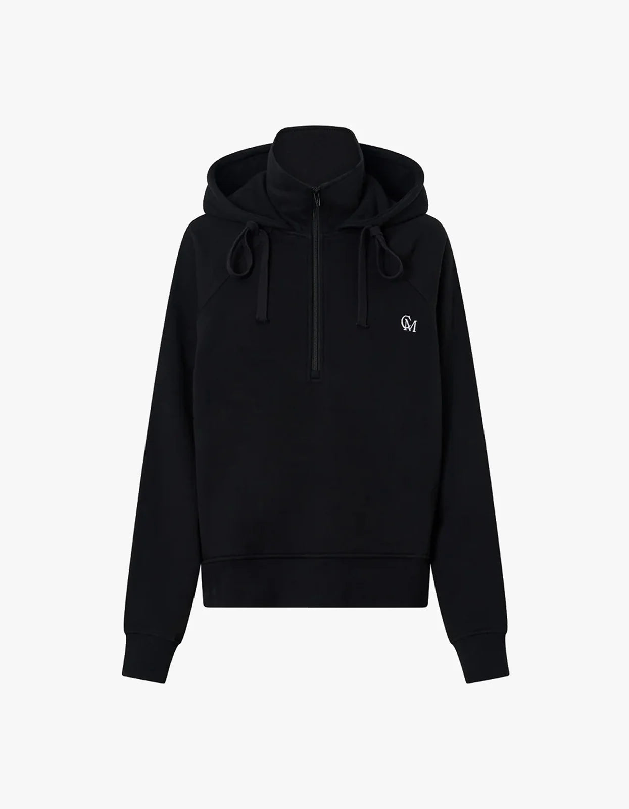 Lyra emblem hoodie, black/white
