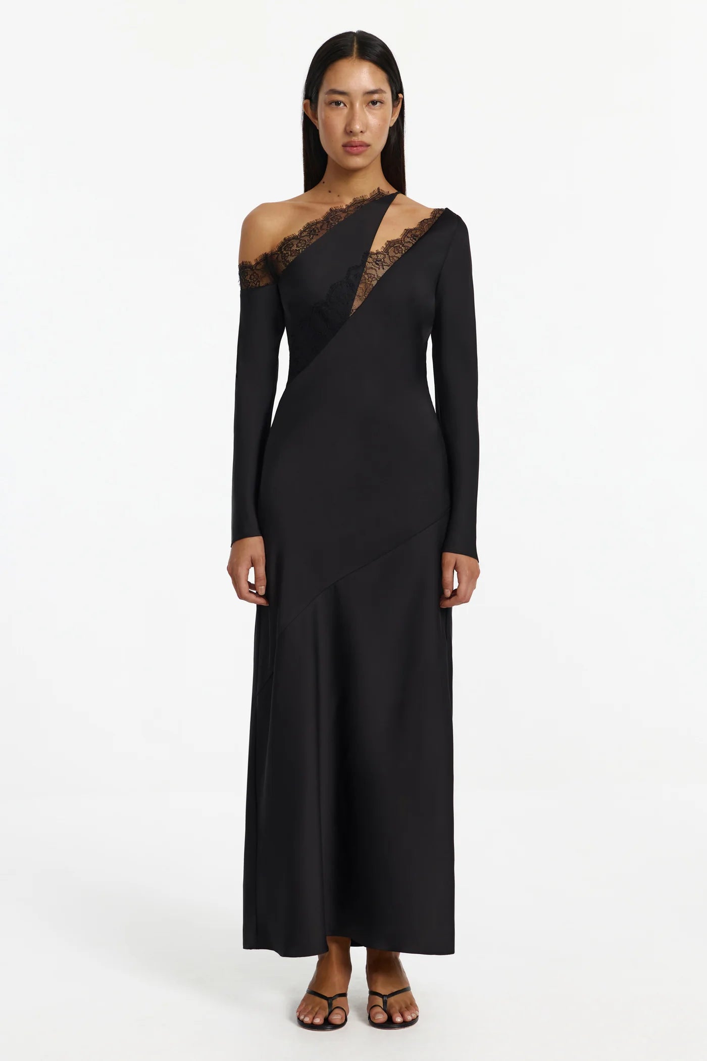 Ellis long sleeve maxi dress, black