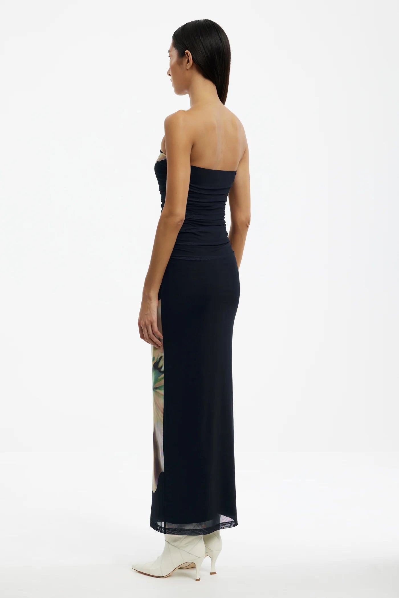 Sura strapless dress, midnight lilium