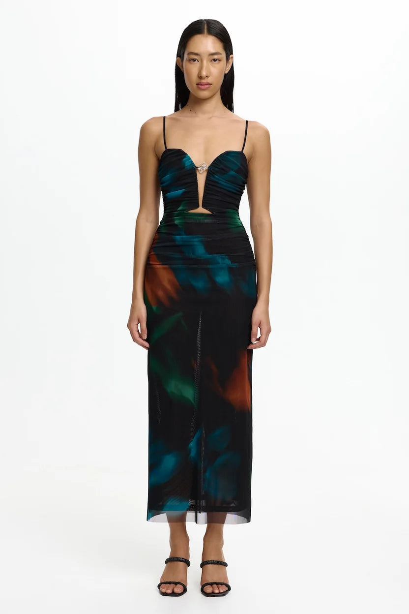Martini dress, blurred floral