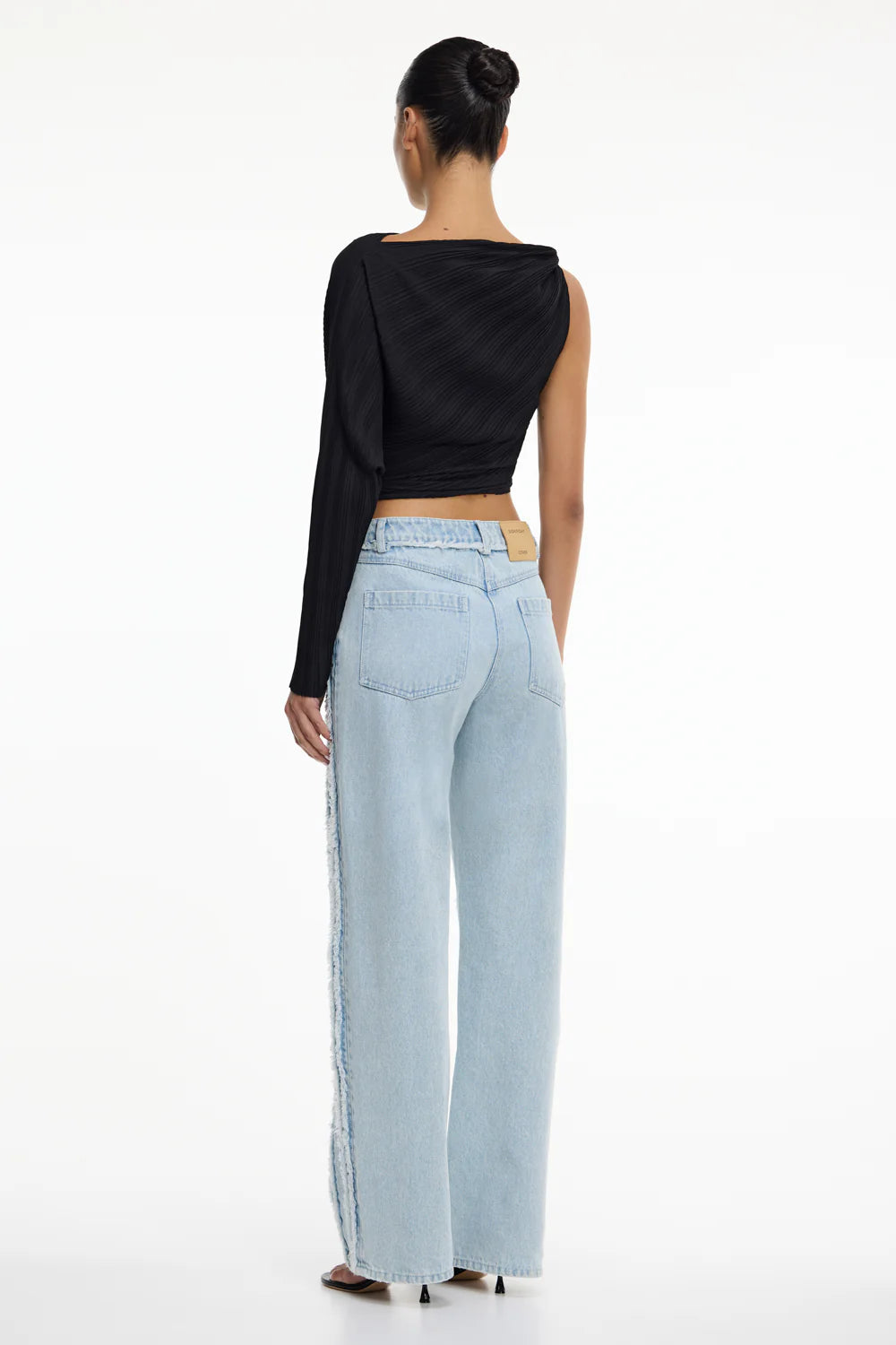 Nesta long sleeve top, black